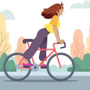 girl on a bike